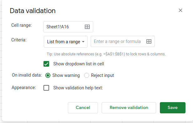 How to create a drop down list in excel